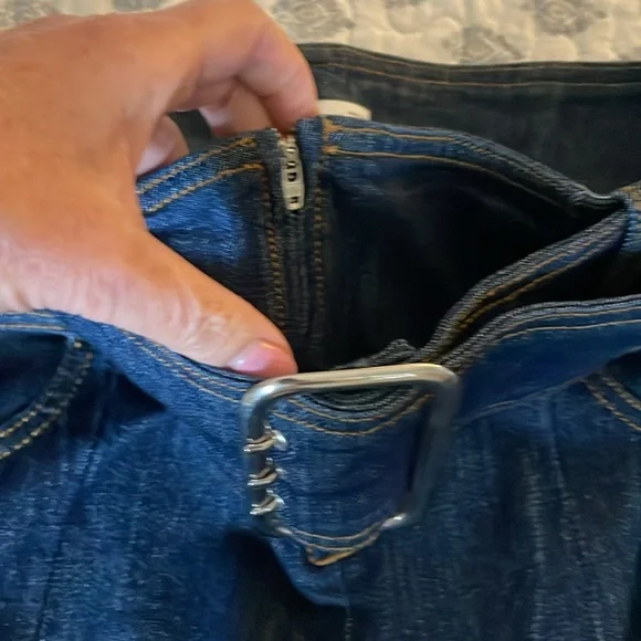 Topshop Y2K buckle flare jeans in indigo, size 30” waist - Picture 5 of 11